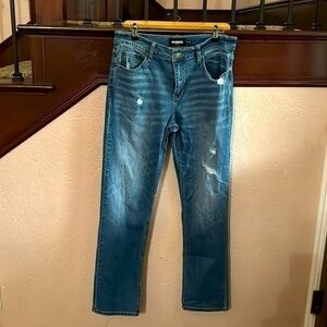RSQ Slim Straight Leg Denim Jeans 31 X 32 Blue Distressed Jeans from Pacsun